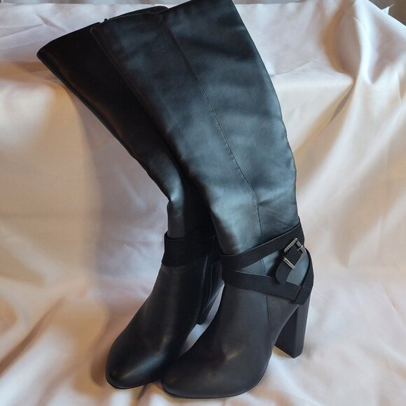 Black Heeled Boot Justfab Dosha Women's Size 9 - Picture 14 of 14